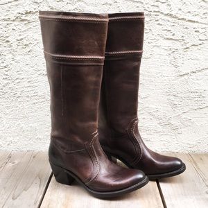 Frye Jane Tall Extended Leather Boots Size 9B